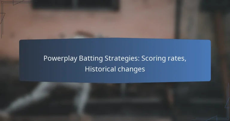 Powerplay Batting Strategies: Scoring rates, Historical changes