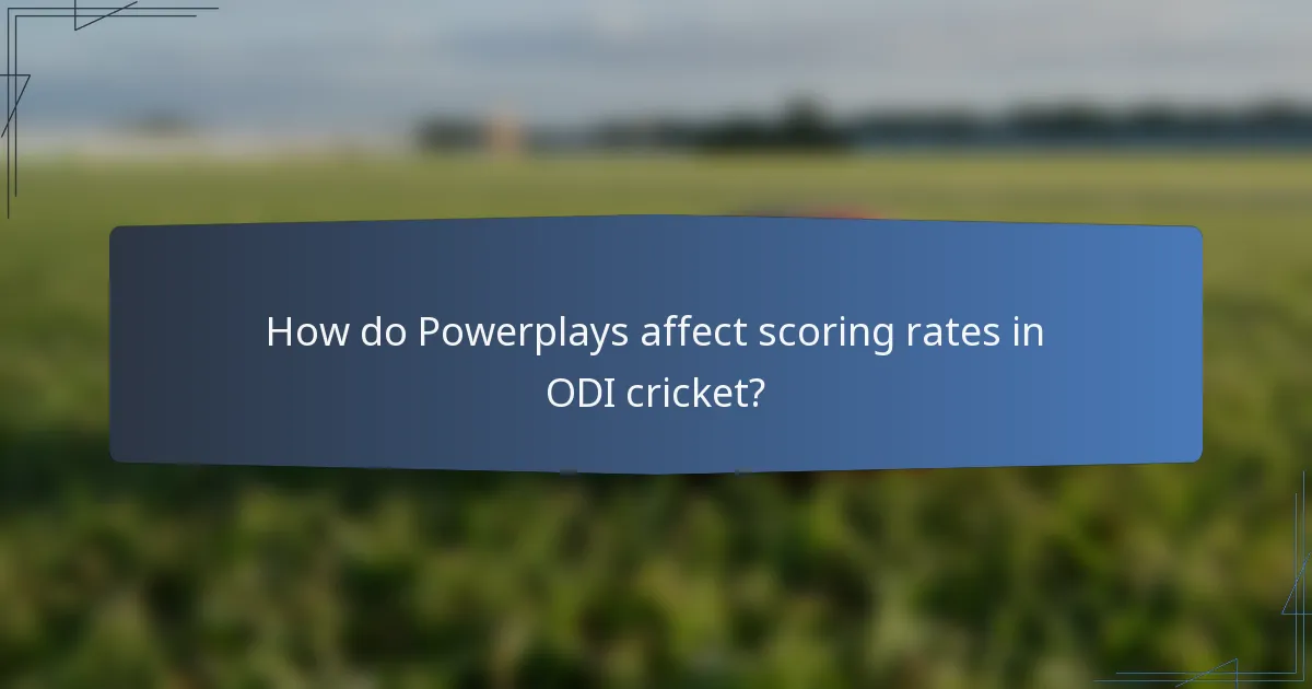 How do Powerplays affect scoring rates in ODI cricket?