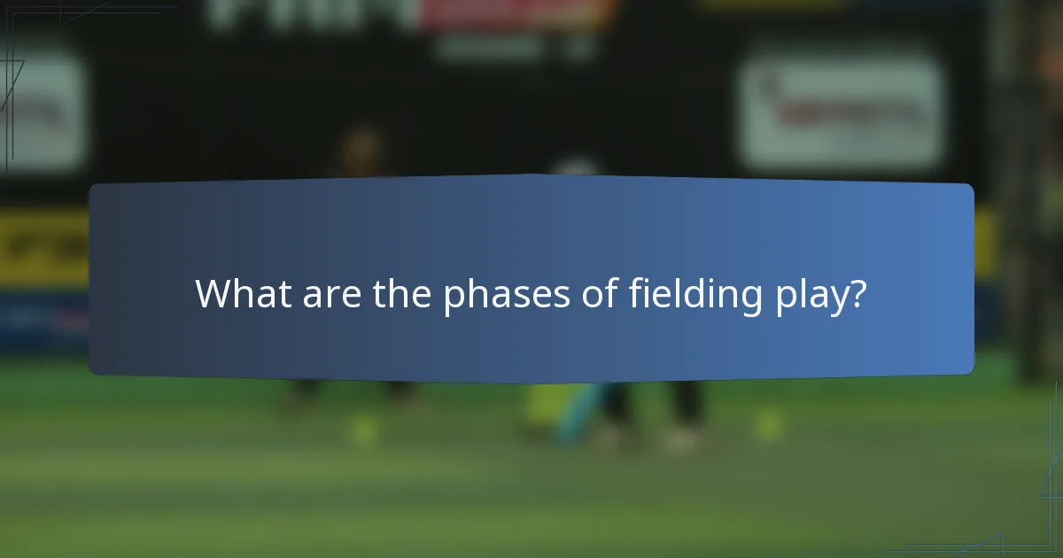 What are the phases of fielding play?